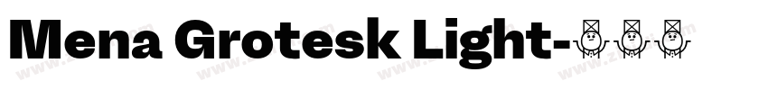 Mena Grotesk Light字体转换